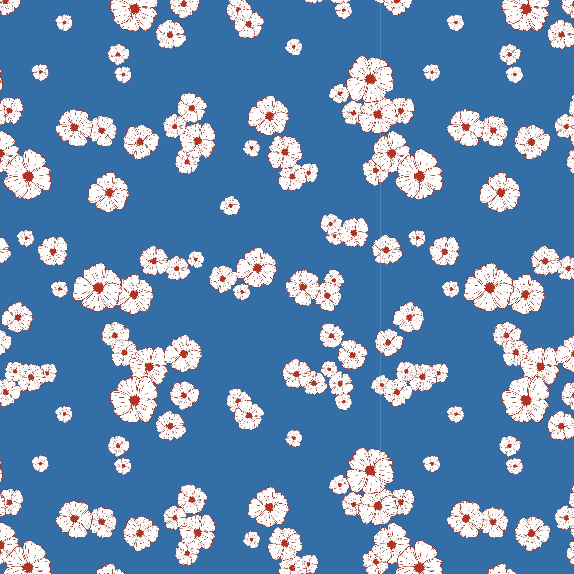 Hibiscus — Denim colorway