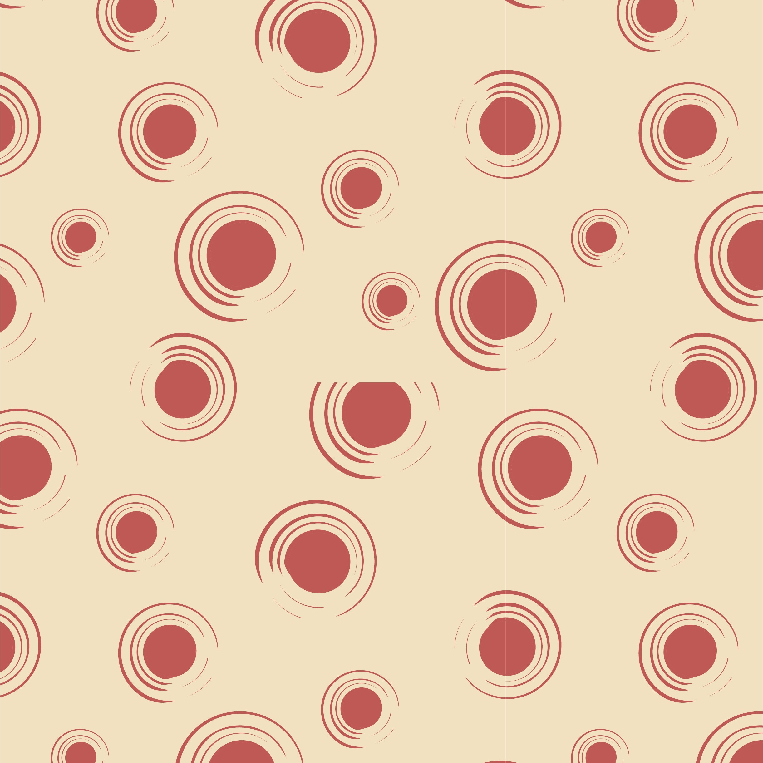 Sun Spots — rust circles on cream