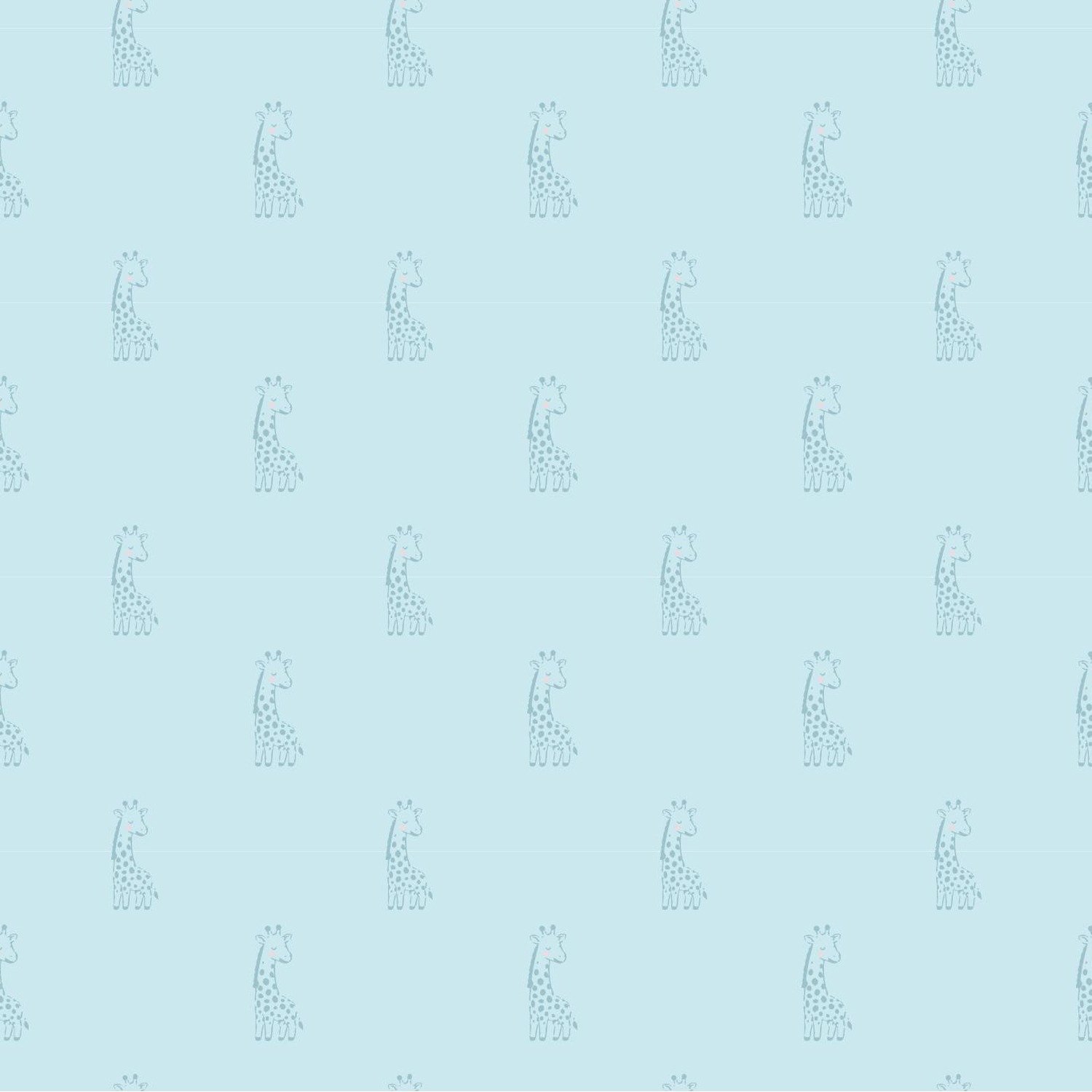 Sleepy Jungle blue pattern with tiny monkeys