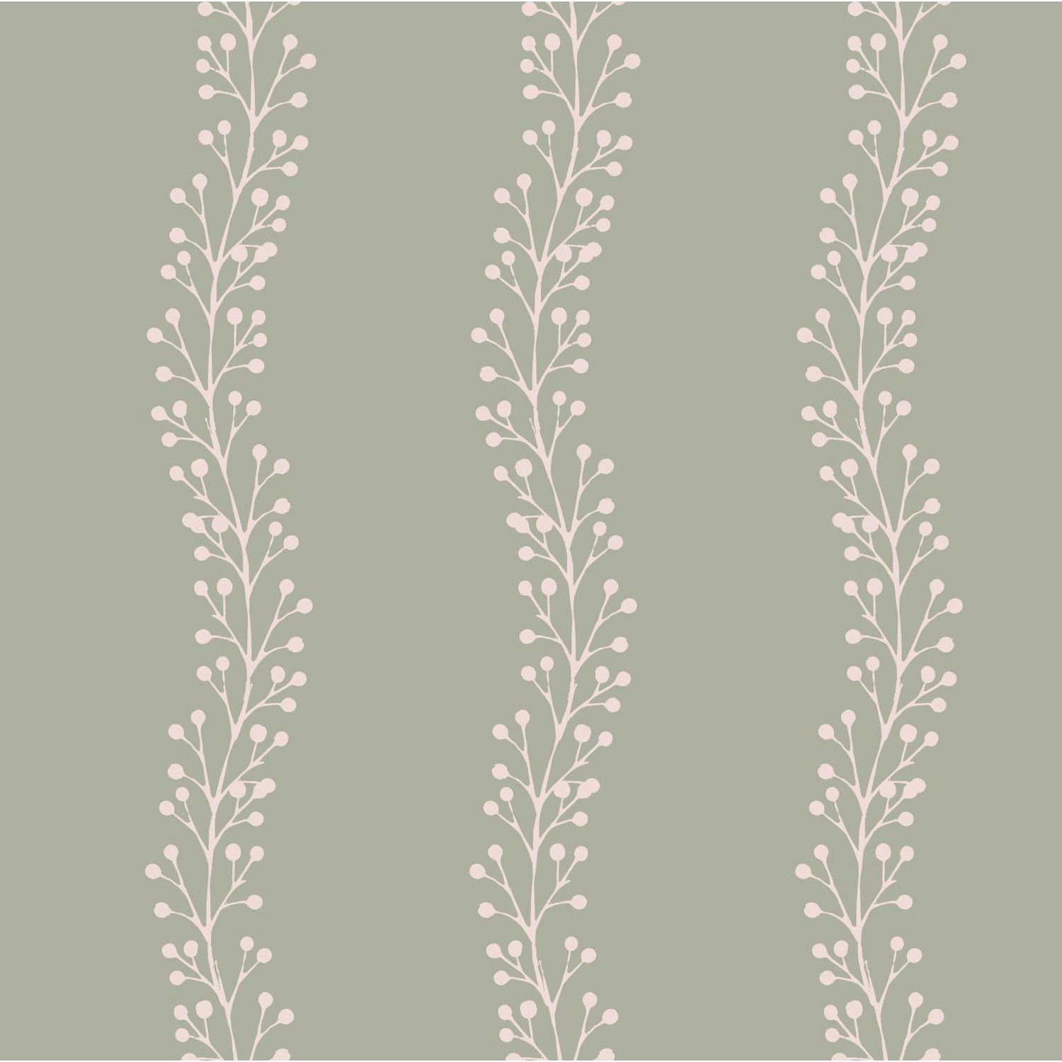 Sleepy Jungle sage stripe pattern with willow