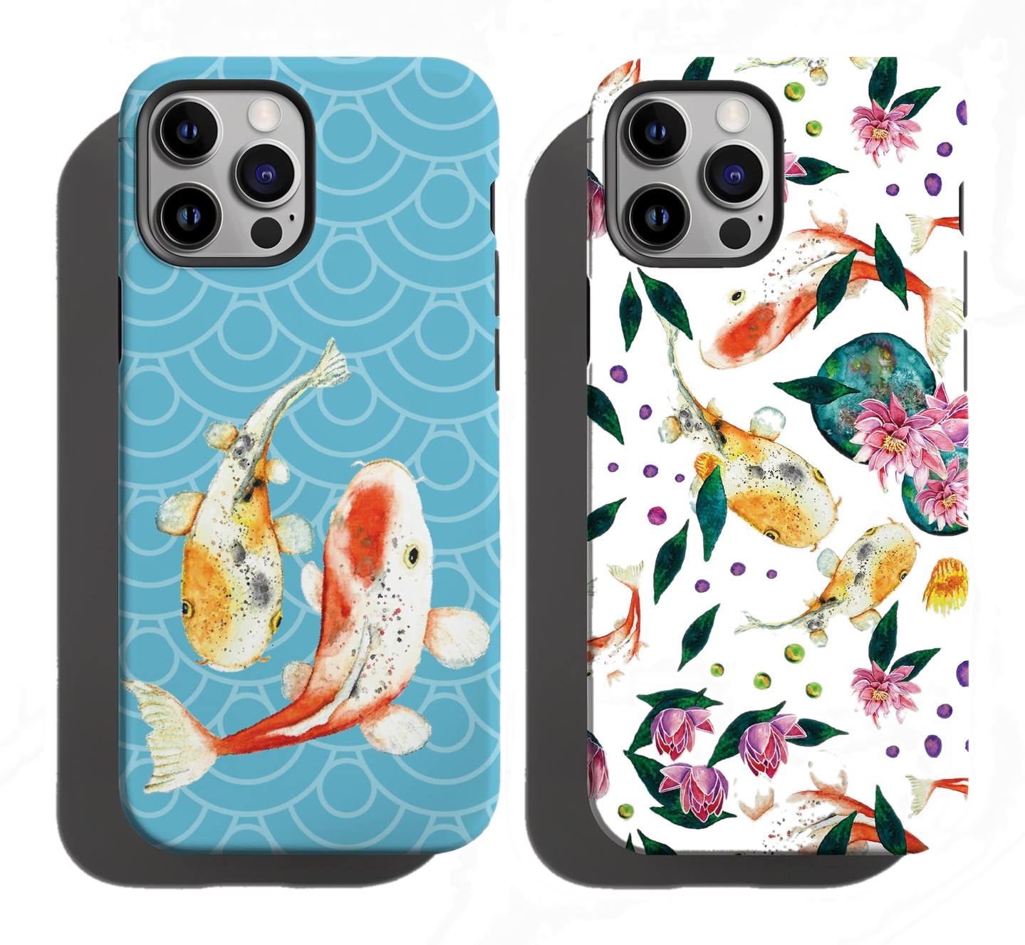 Koi collection patterns on phone cases