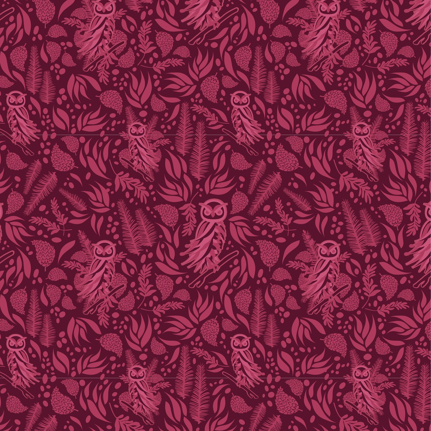 Magenta-on-magenta hidden owls