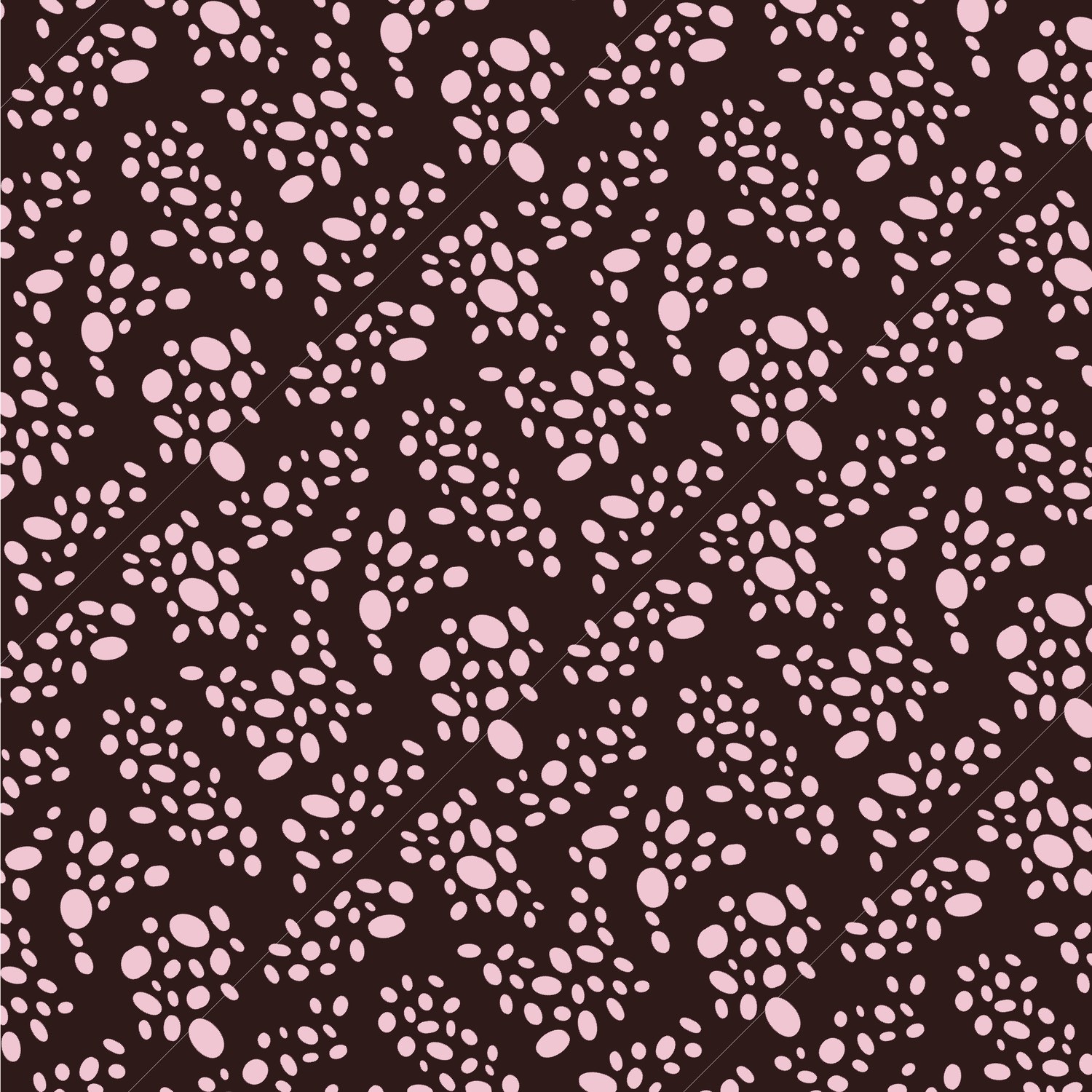 Pink dots on dark brown ground