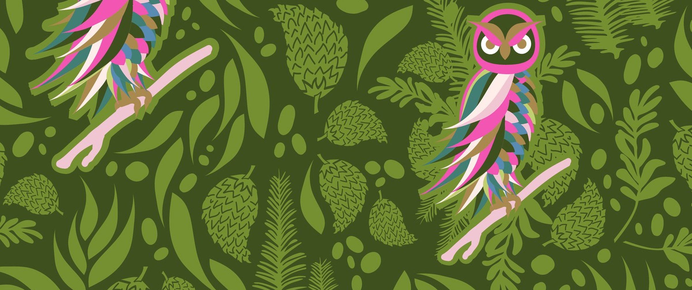 Hidden Owls — pattern banner