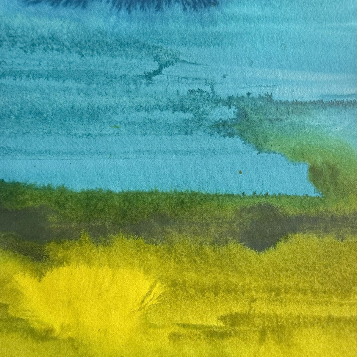 Distant Storm abstract watercolor