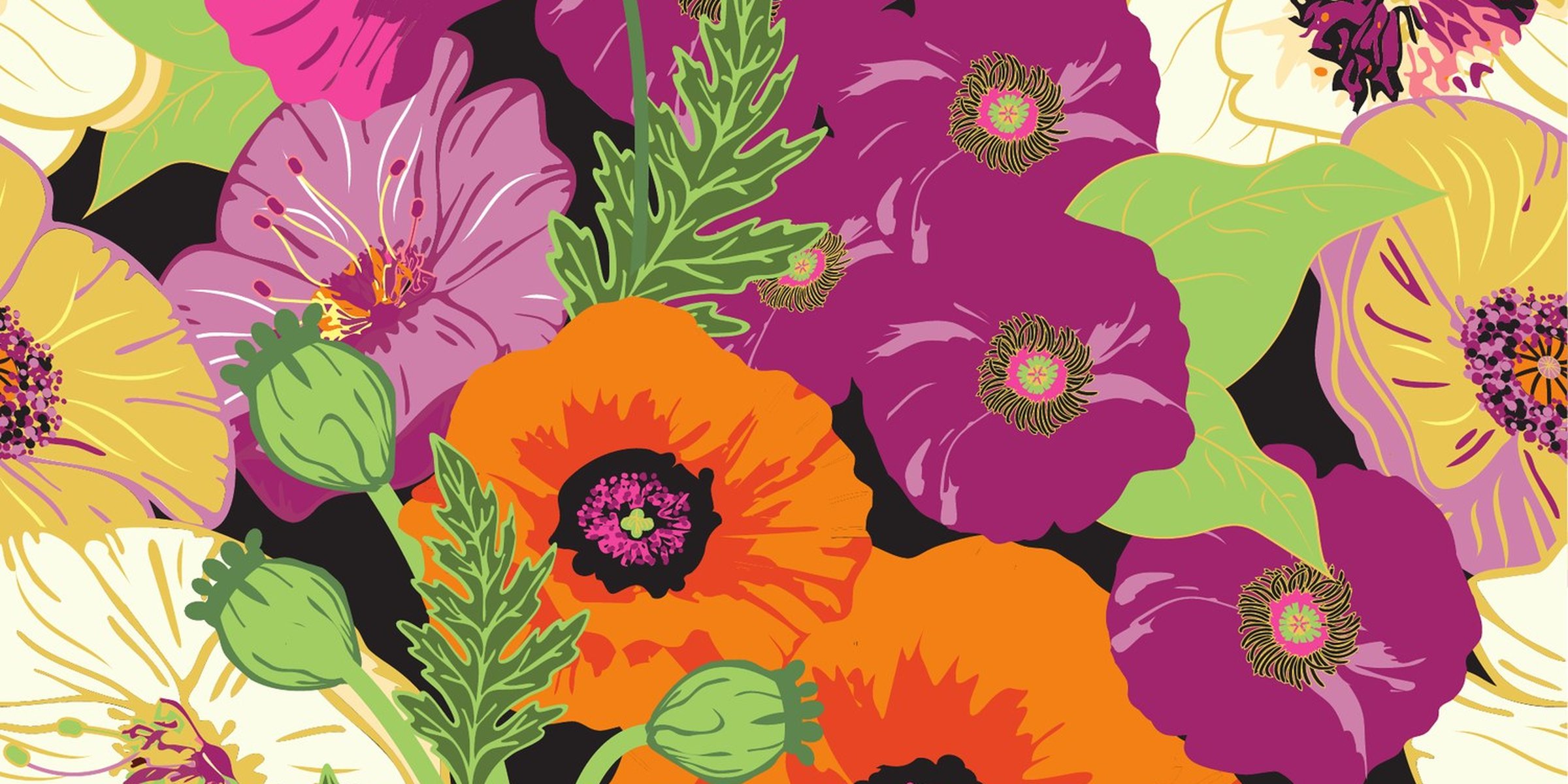 Pretty Poppies — pattern banner
