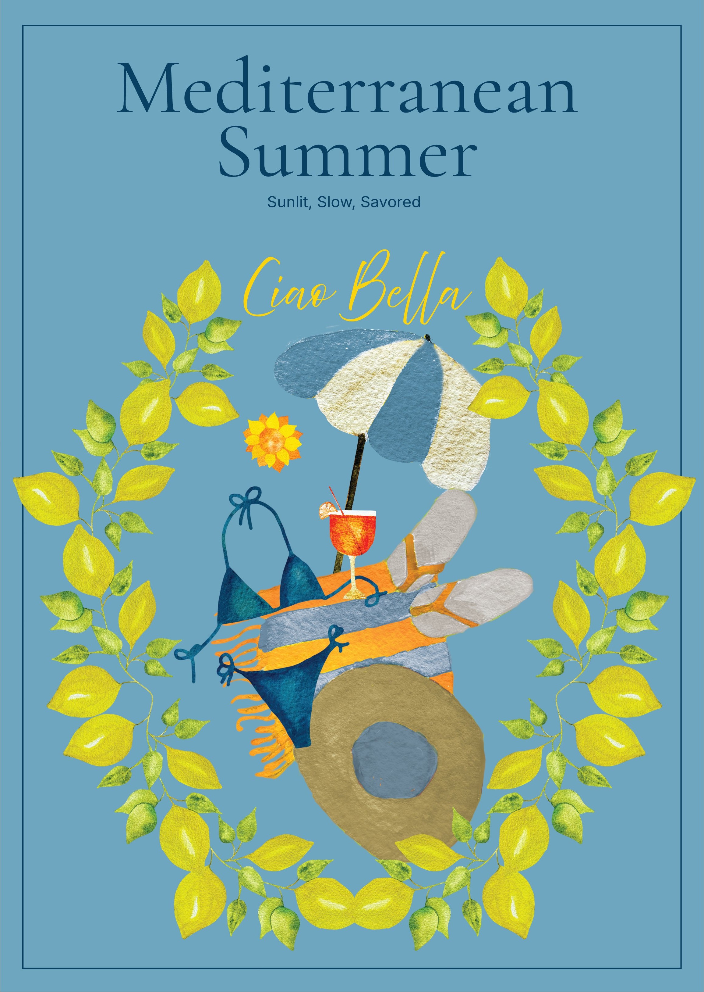 Mediterranean Summer — Sunlit, Slow, Savored print