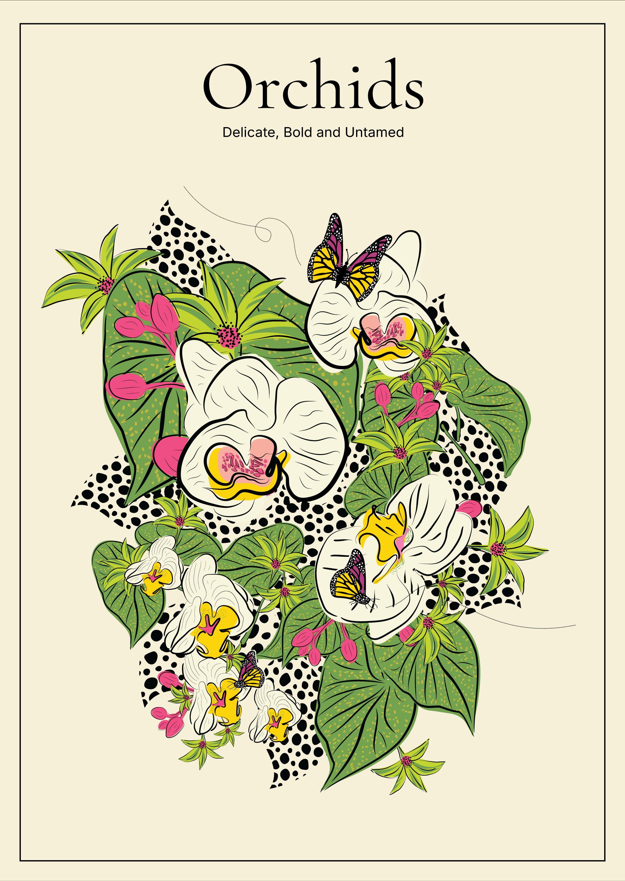 Orchid Collection — botanical poster print
