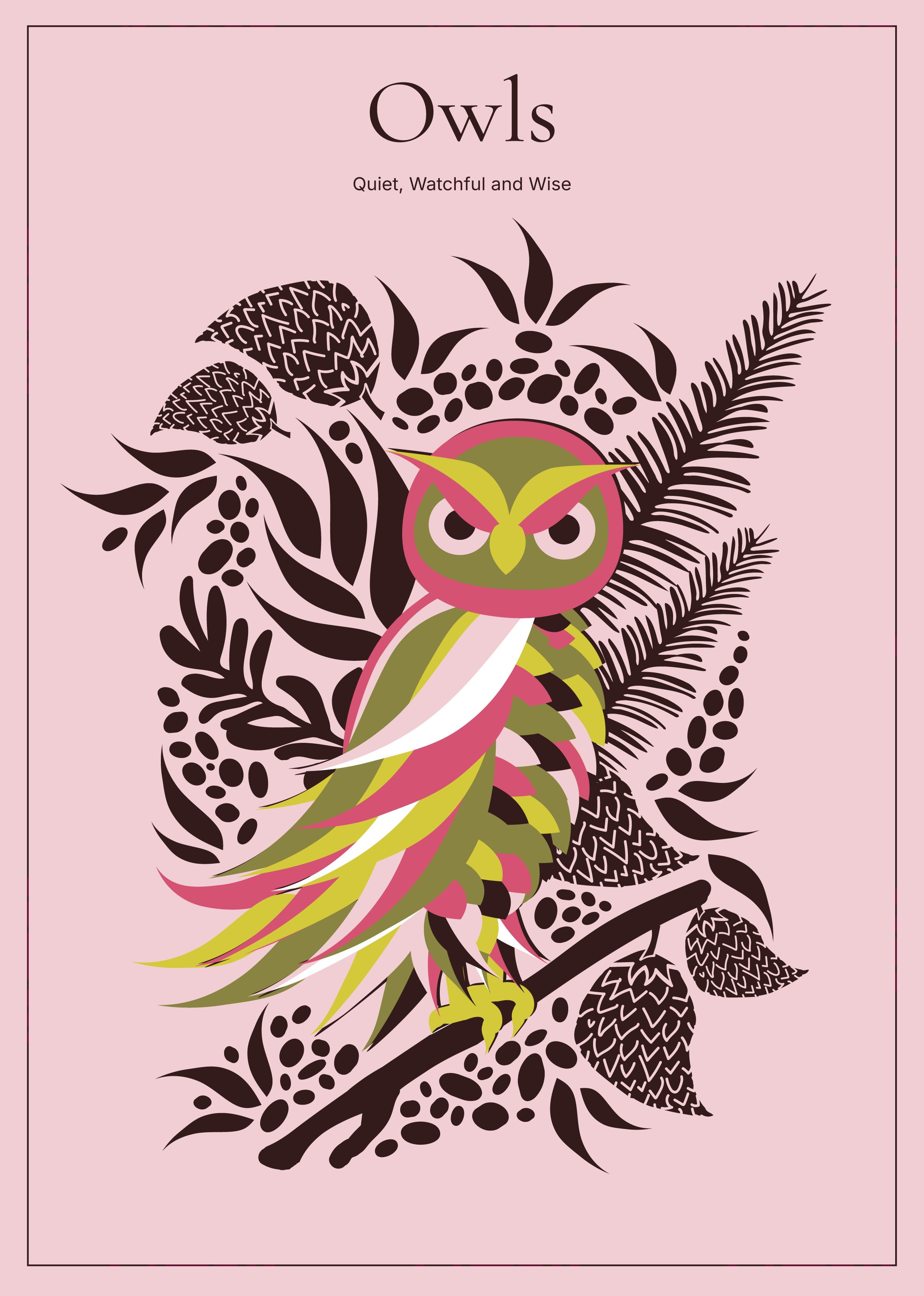 Hidden Owls — Quiet, Watchful and Wise poster print