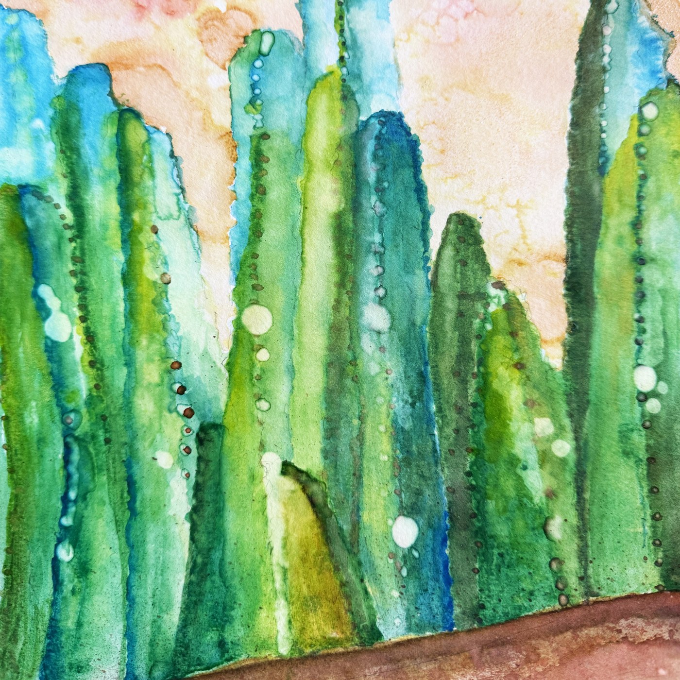 Cacti watercolor II