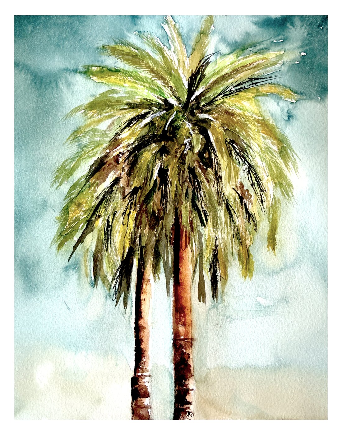 Palm tree watercolor