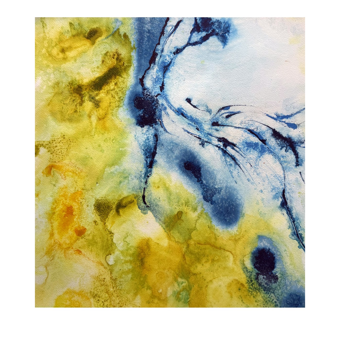 Shoreline abstract watercolor