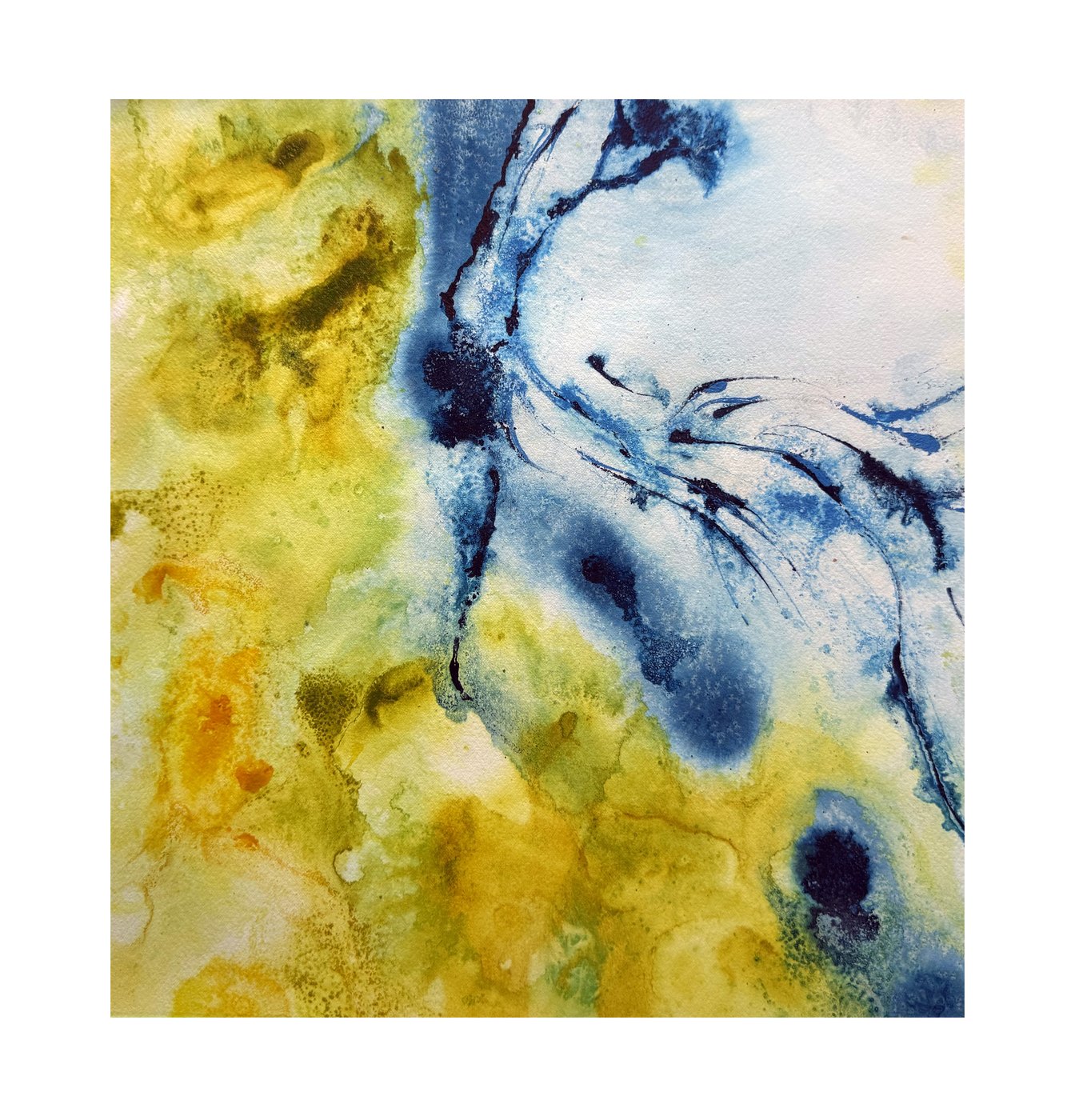 Shoreline abstract watercolor
