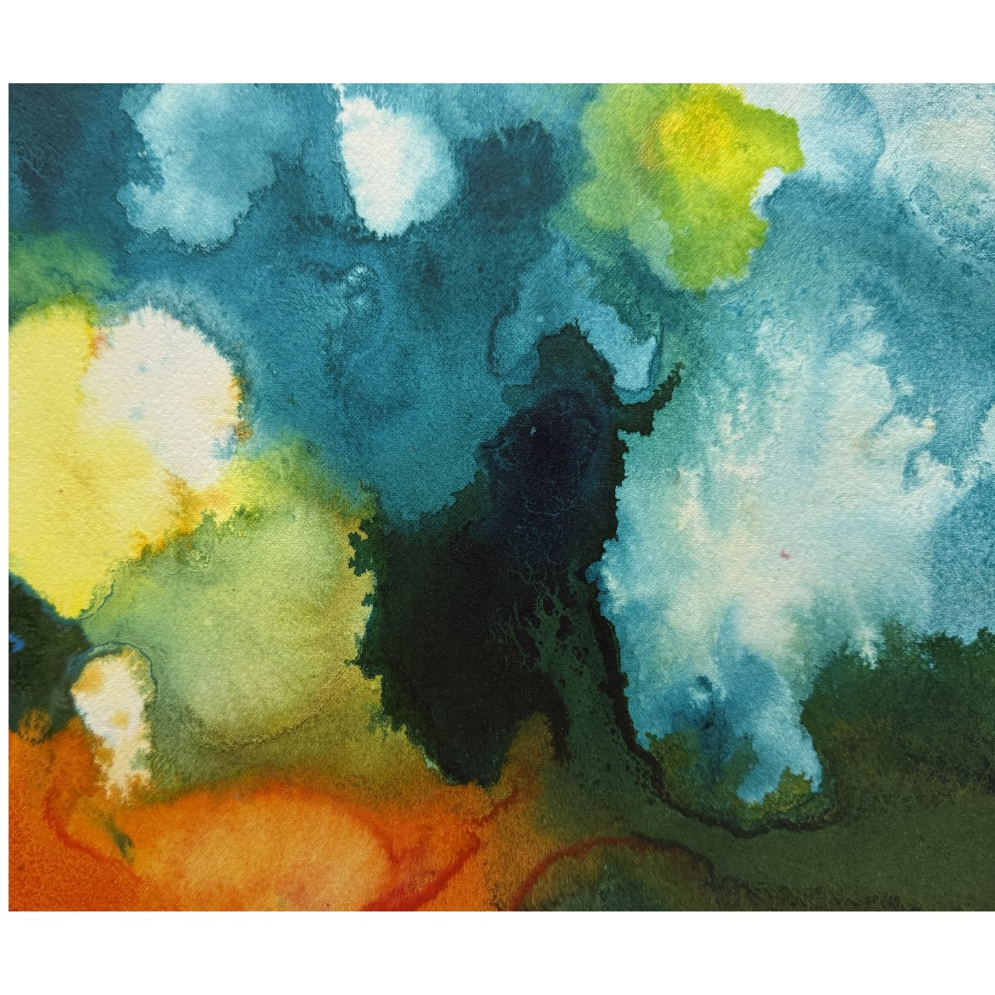 Windy Tree abstract watercolor