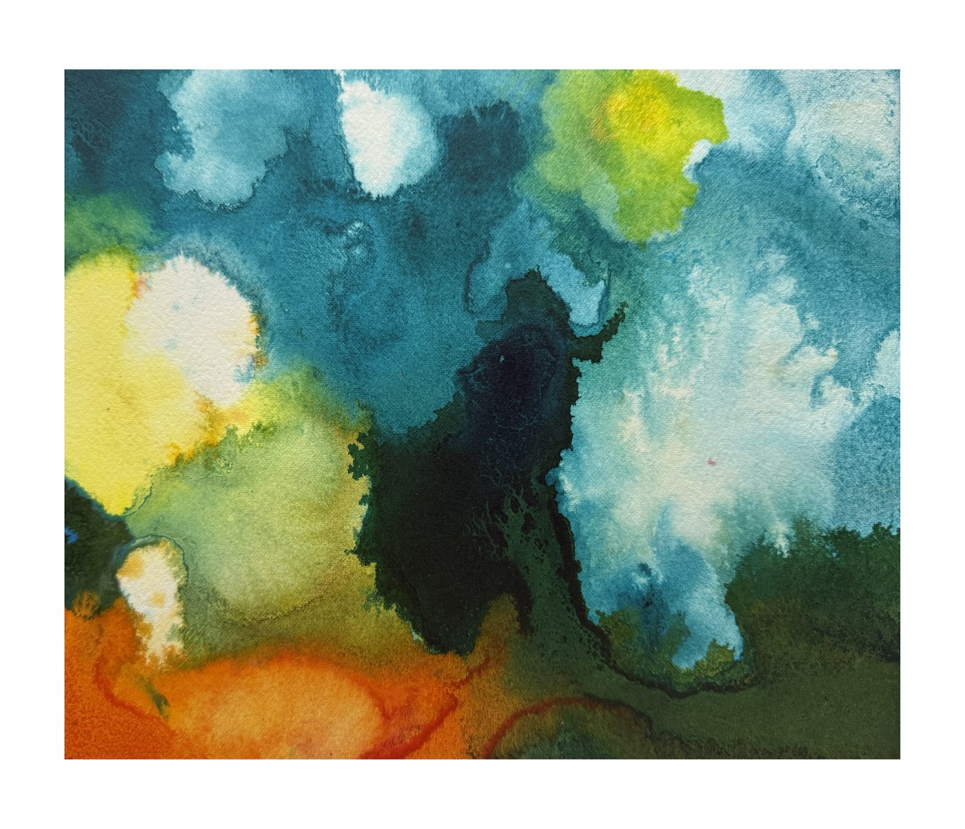 Windy Tree abstract watercolor