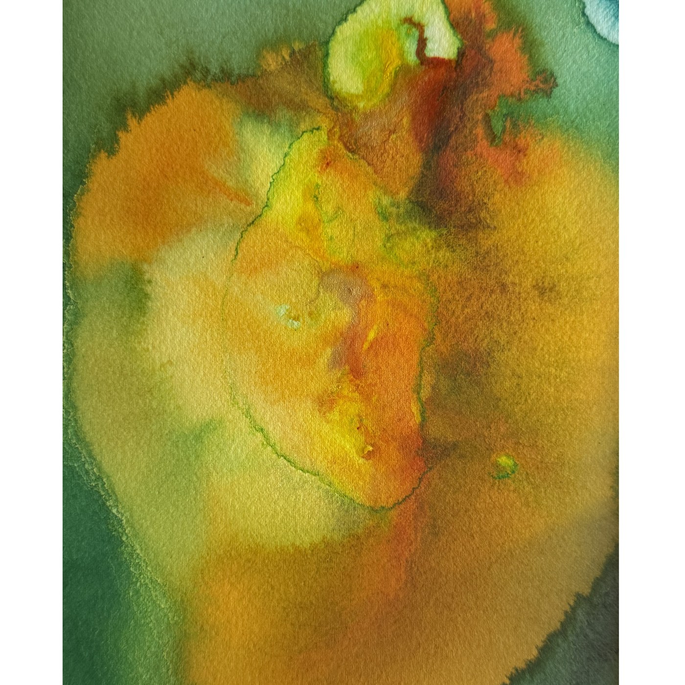 Yellow Pepper abstract watercolor