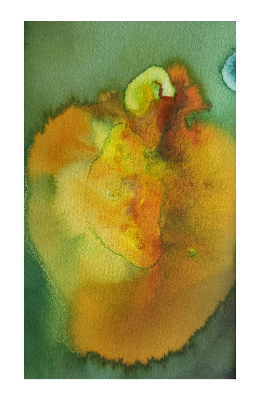 Yellow Pepper abstract watercolor